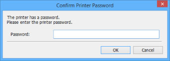 figure: Confirm Printer Password screen